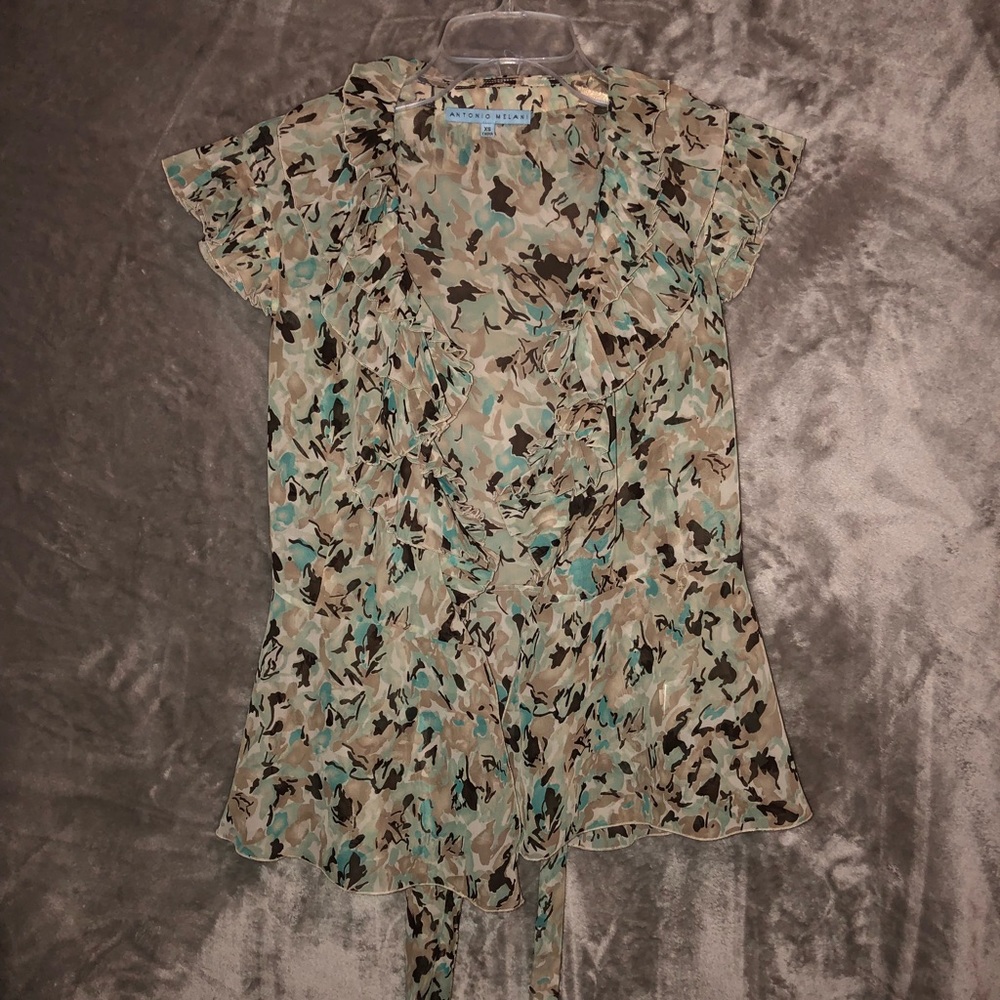 Antonio Melani Multicolored Wrap Blouse